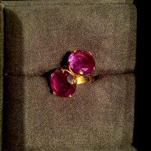 Amethyst gold ring